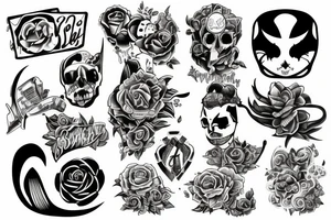 Rock and roll tattoo idea