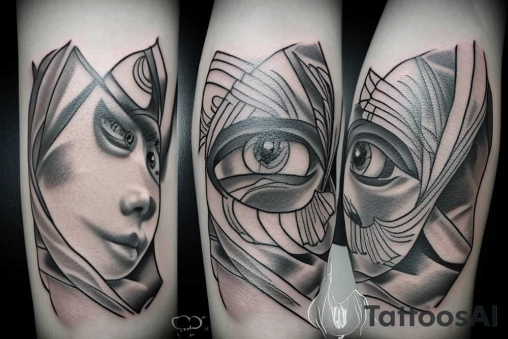 Angel Eye between clouds tattoo idea