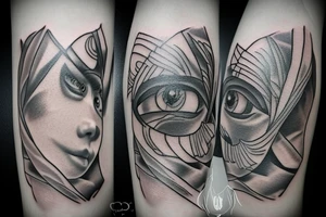 Angel Eye between clouds tattoo idea