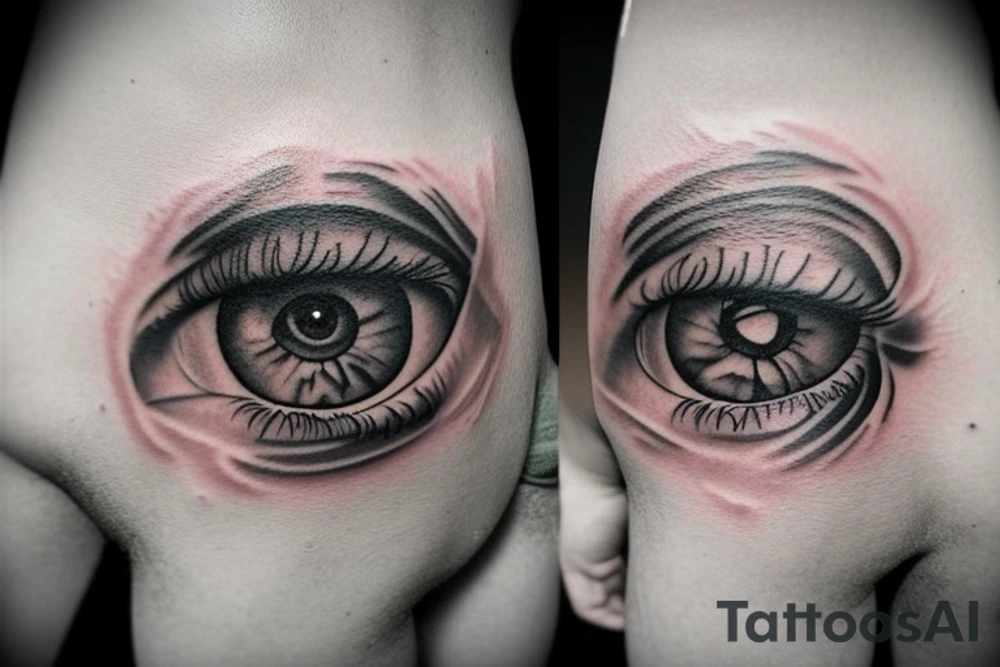 Angel Eye between clouds tattoo idea