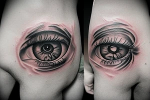 Angel Eye between clouds tattoo idea