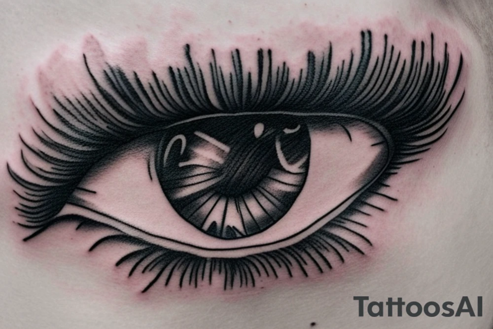Angel Eye between clouds tattoo idea