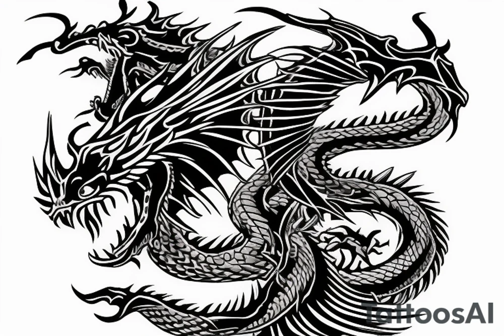 Dragon on the neck tattoo idea