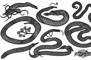 acacia tree made out of snakes tattoo idea