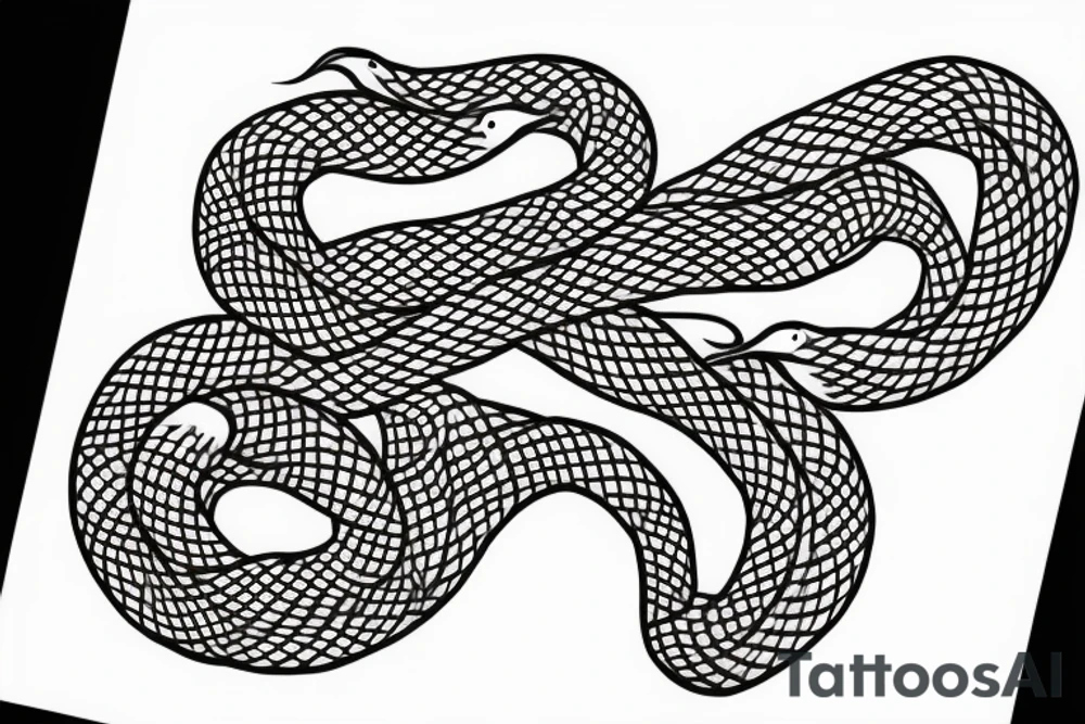 acacia tree made out of snakes tattoo idea