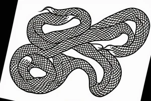 acacia tree made out of snakes tattoo idea
