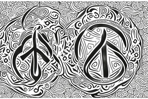 a Diya tattoo with the flame off to the side of the Diya but underneath an infinite symbol with symbols of love peace and prosperity incorporated around tattoo idea