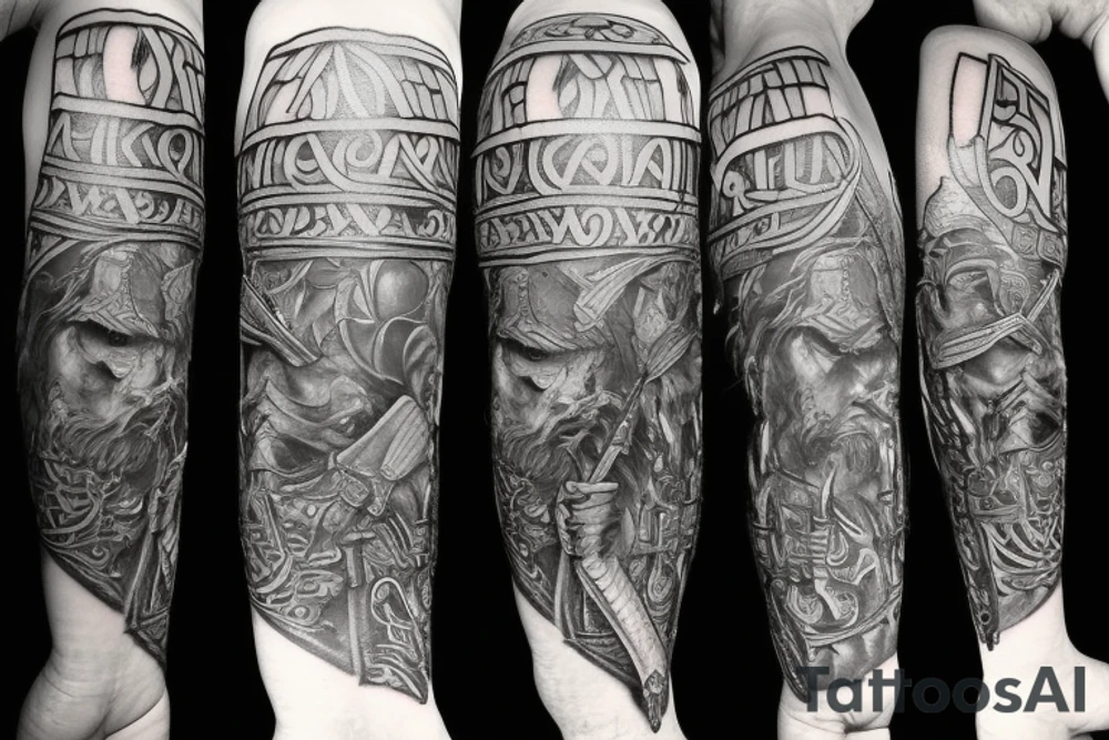 Viking warrior tattoo idea