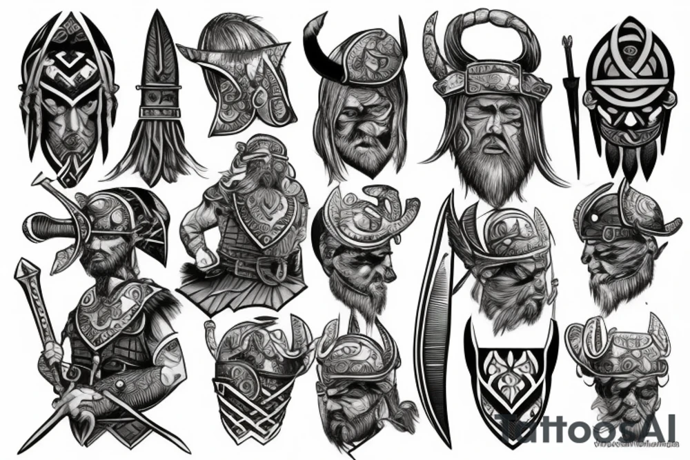 Viking warrior tattoo idea