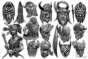 Viking warrior tattoo idea
