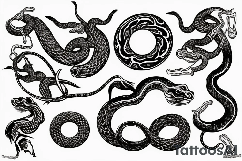 Ouroboros snake tattoo idea