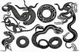 Ouroboros snake tattoo idea