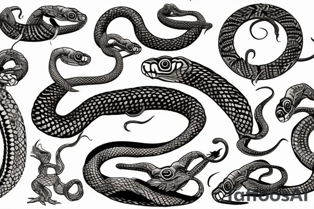 Ouroboros snake tattoo idea