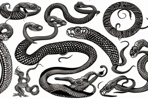 Ouroboros snake tattoo idea