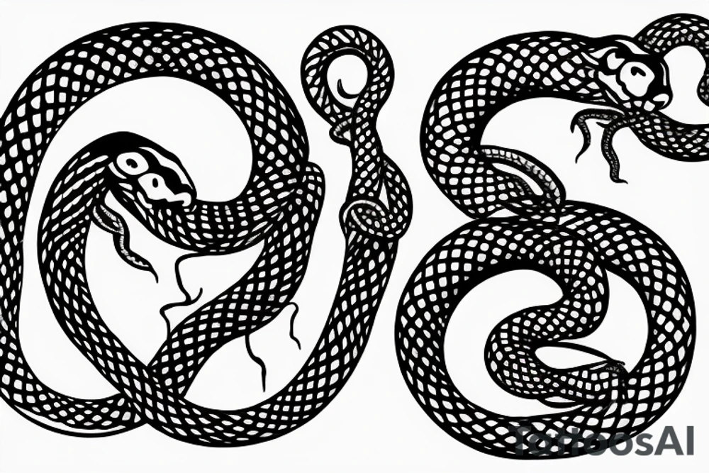 Ouroboros snake tattoo idea