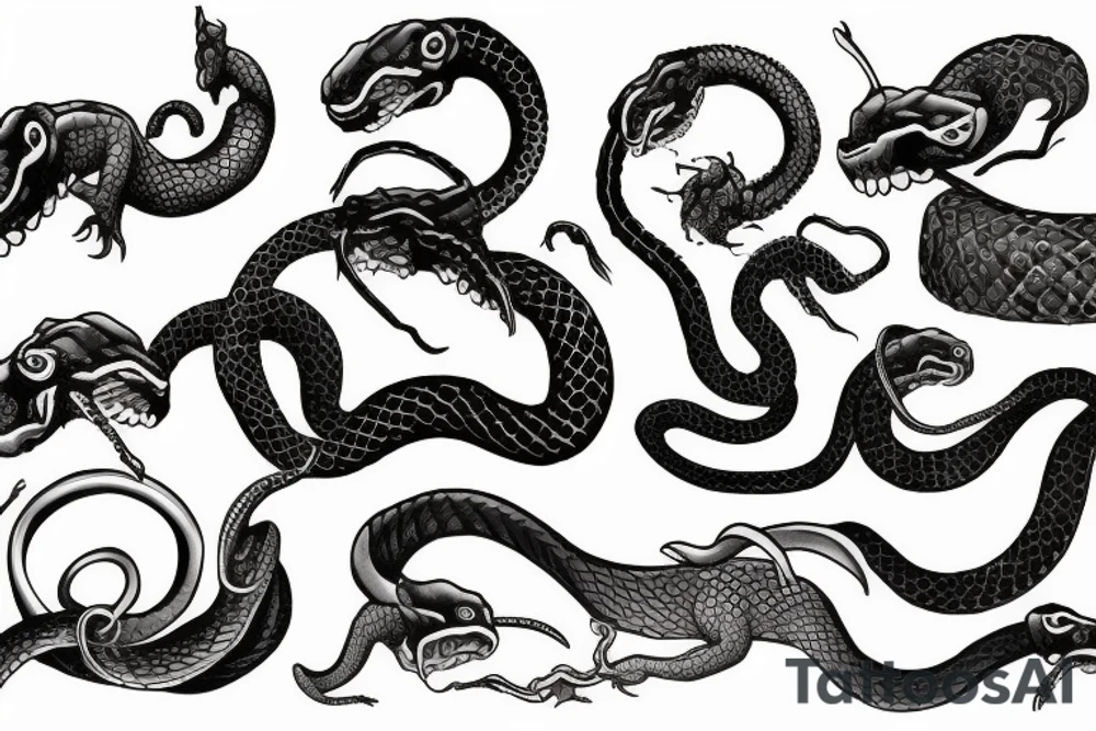 Ouroboros snake tattoo idea