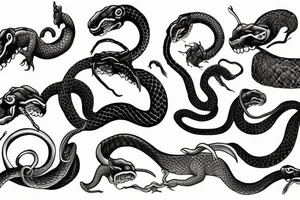 Ouroboros snake tattoo idea