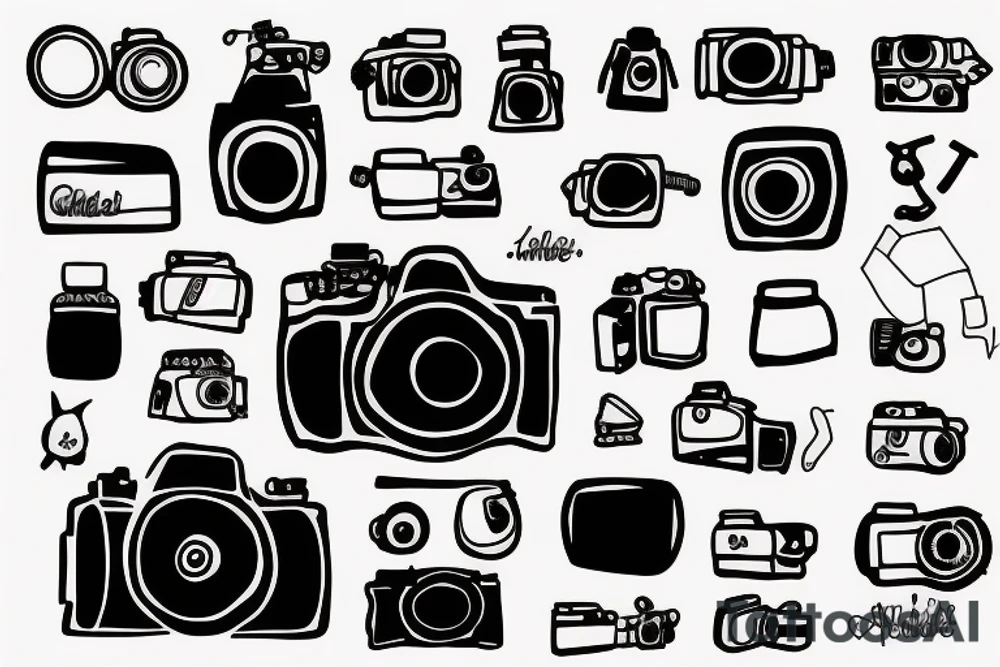 Camera with award tattoo idea