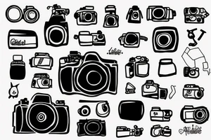 Camera with award tattoo idea