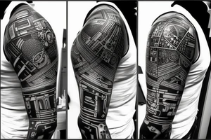 cyberpunk style tattoo idea