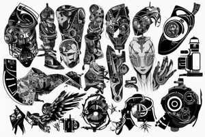 cyberpunk style tattoo idea