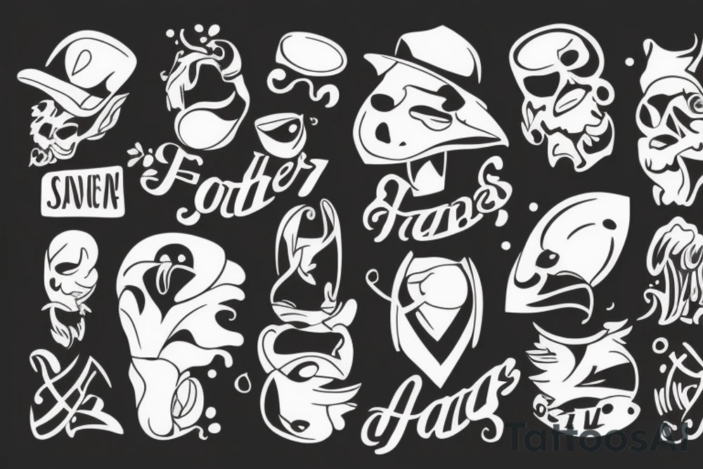 Son on Father's Shoulders tattoo idea