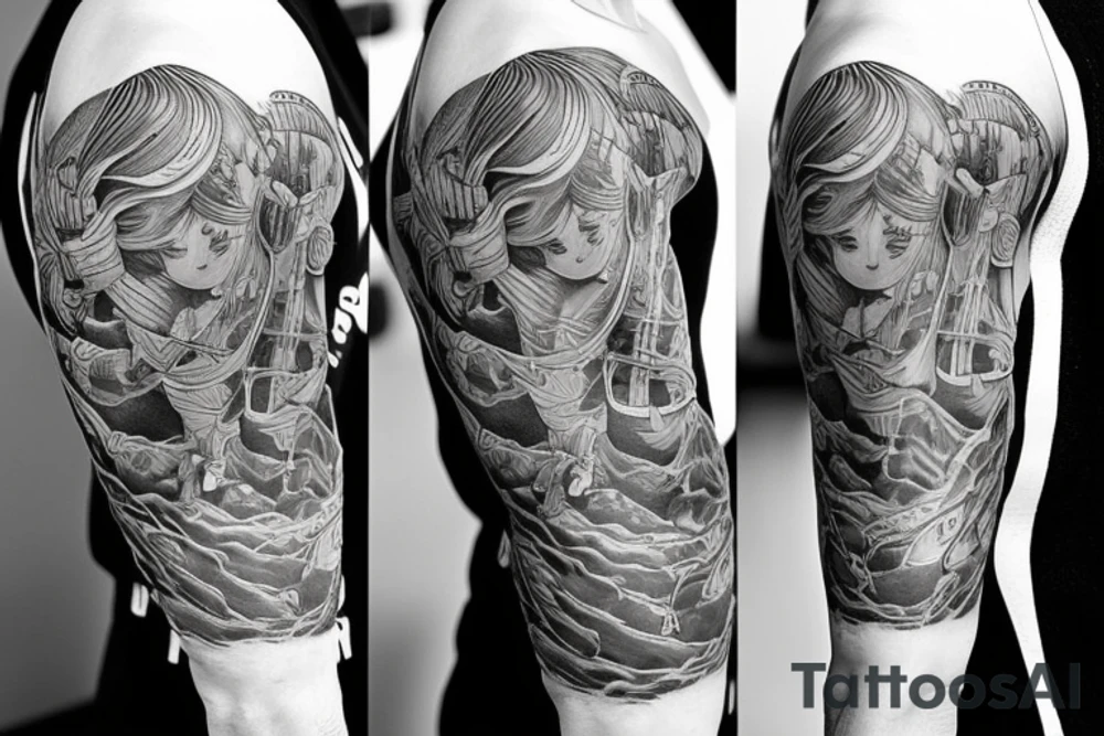 Son on Father's Shoulders tattoo idea