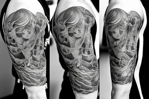 Son on Father's Shoulders tattoo idea