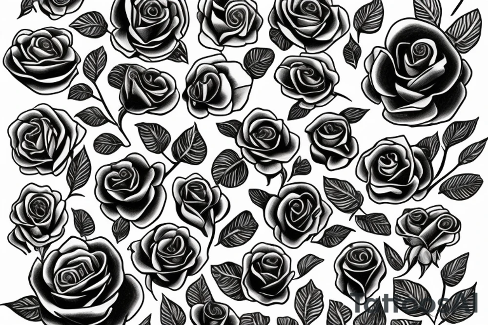 Rose Flower with Allyson written as the stem tattoo idea