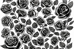 Rose Flower with Allyson written as the stem tattoo idea