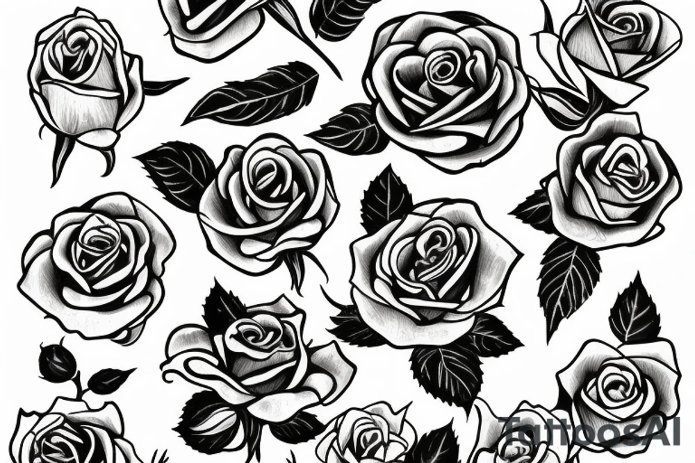 Rose Flower with Allyson written as the stem tattoo idea