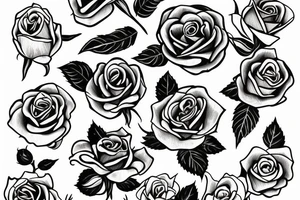 Rose Flower with Allyson written as the stem tattoo idea