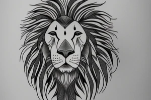 Lion tattoo with scars on face. tattoo idea