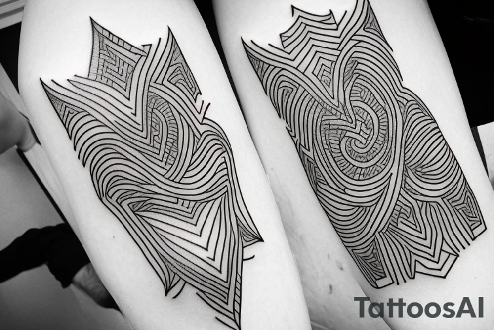 Fine lines Geometric Minimal tattoo with Micro realistic Greek or Classical Art tattoo idea