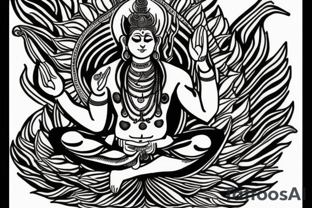 Shiva meditating tattoo idea