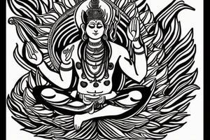 Shiva meditating tattoo idea