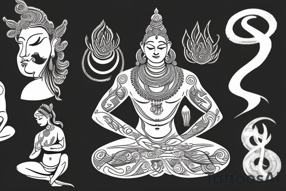 Shiva meditating tattoo idea
