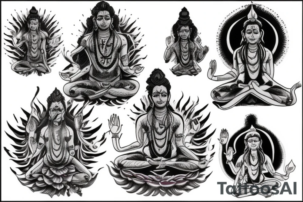 Shiva meditating tattoo idea