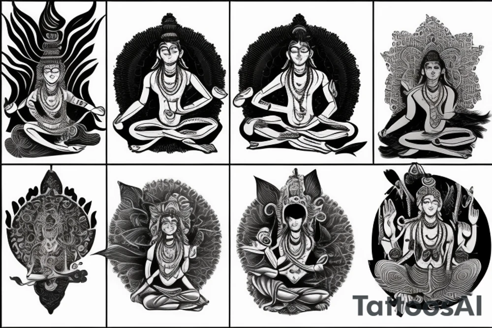 Shiva meditating tattoo idea