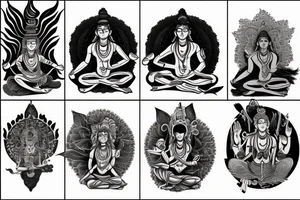 Shiva meditating tattoo idea