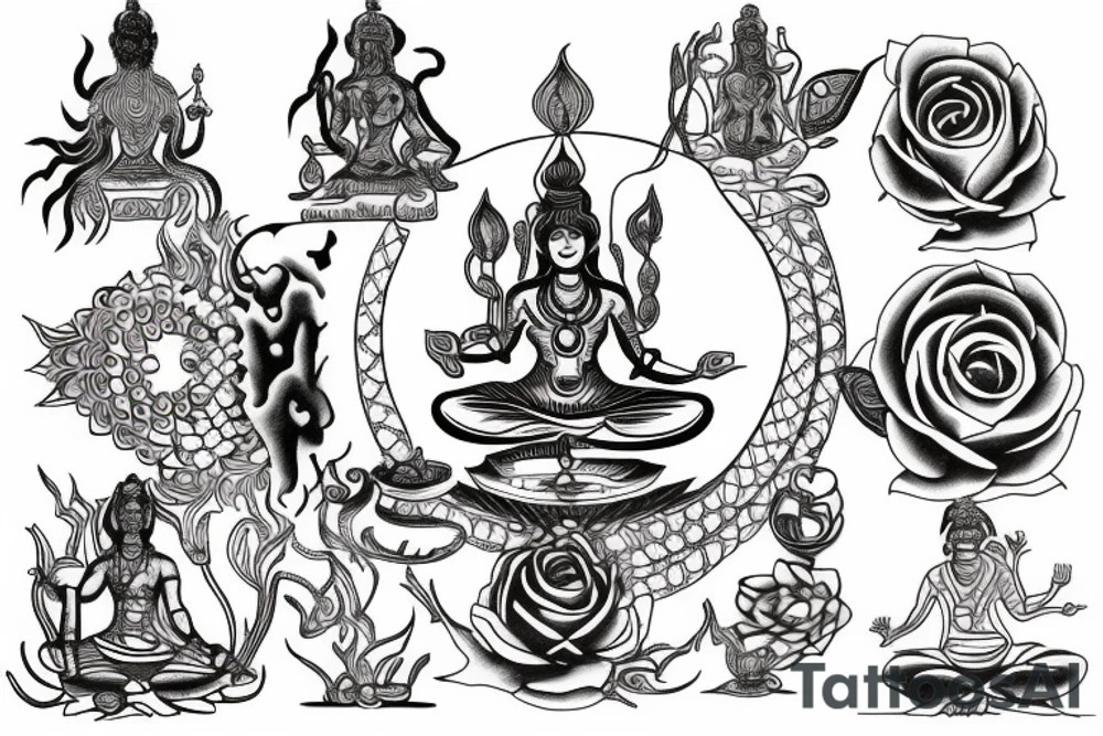 Shiva meditating tattoo idea