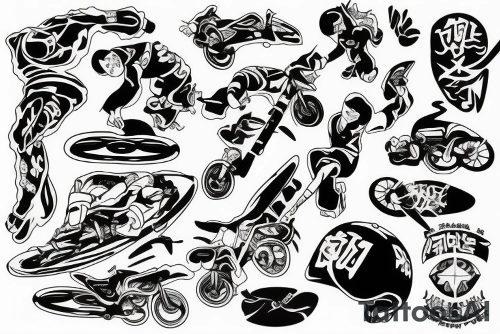 action sport inspired tattoo idea