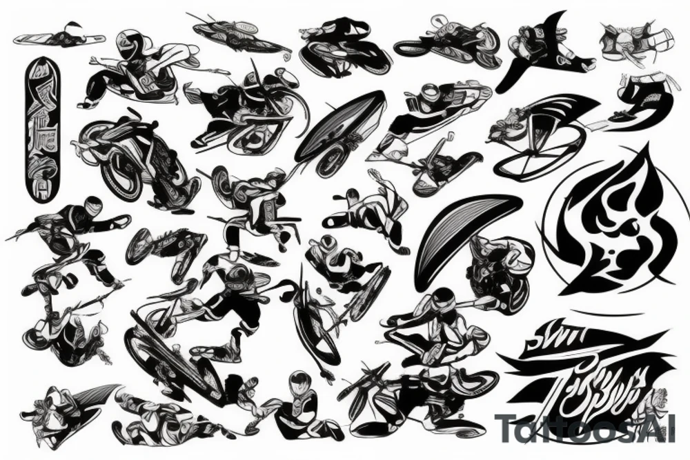 action sport inspired tattoo idea