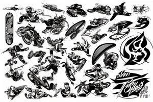 action sport inspired tattoo idea