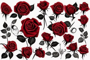 Red Rose Dripping Blood tattoo idea