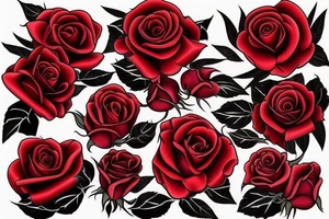 Red Rose Dripping Blood tattoo idea