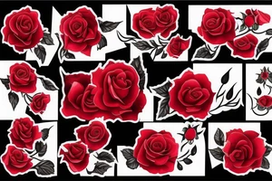 Red Rose Dripping Blood tattoo idea