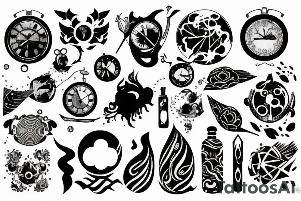 timeglass and shadow tattoo idea