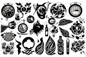 timeglass and shadow tattoo idea