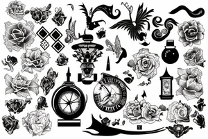timeglass and shadow tattoo idea